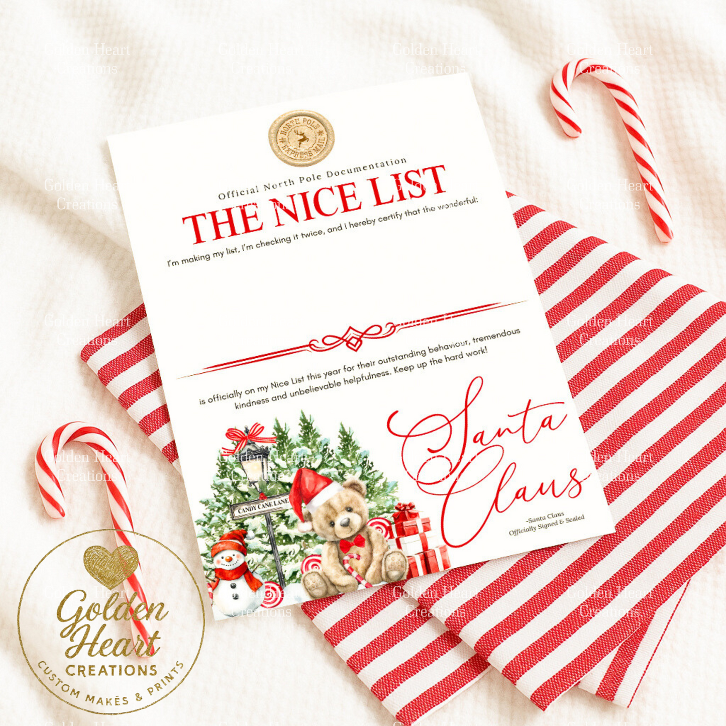 Santa Letter - Candy Cane Lane