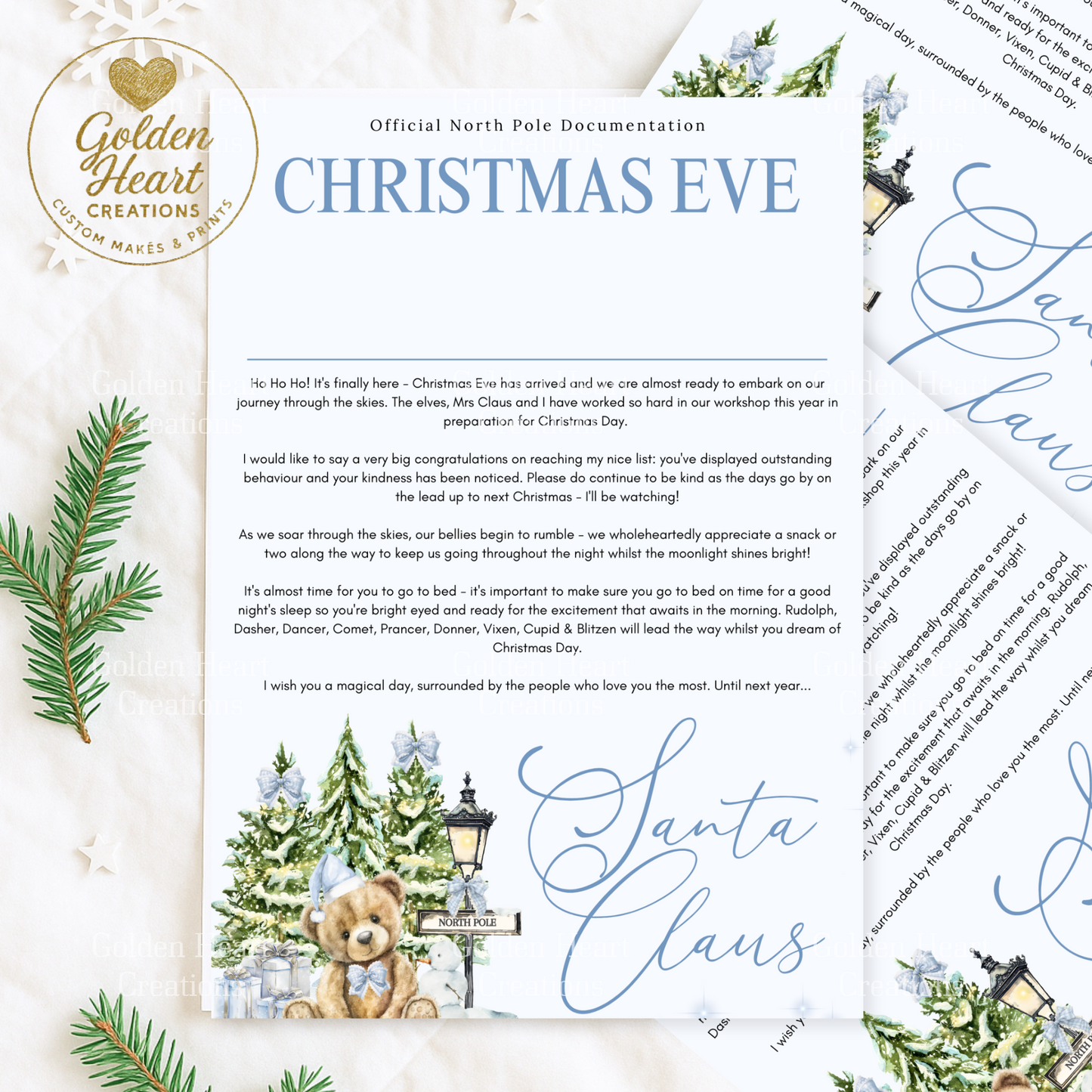 Santa Letters - Blue Bear