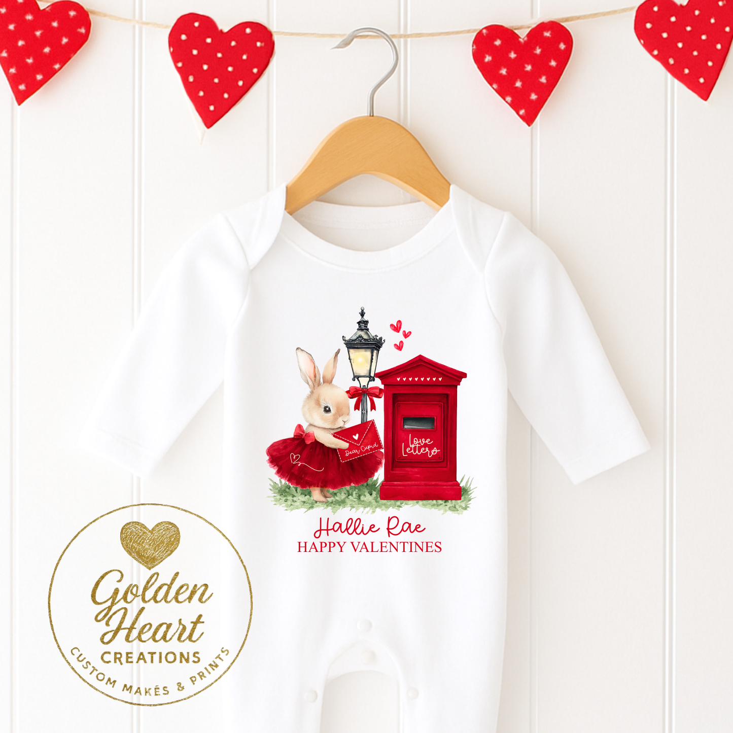 Valentines Day Baby Grow