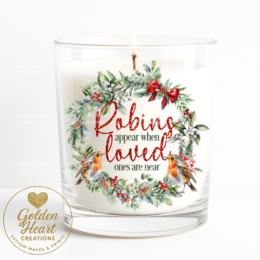 Robins Appear Candle