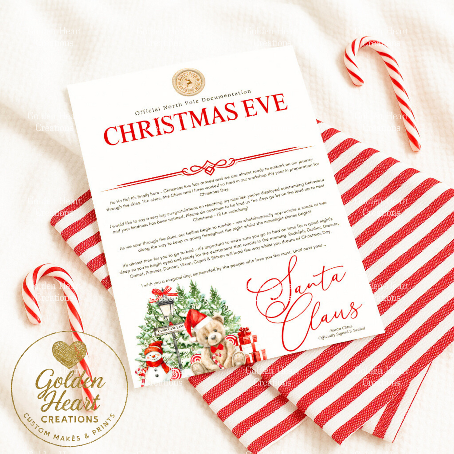 Santa Letter - Candy Cane Lane