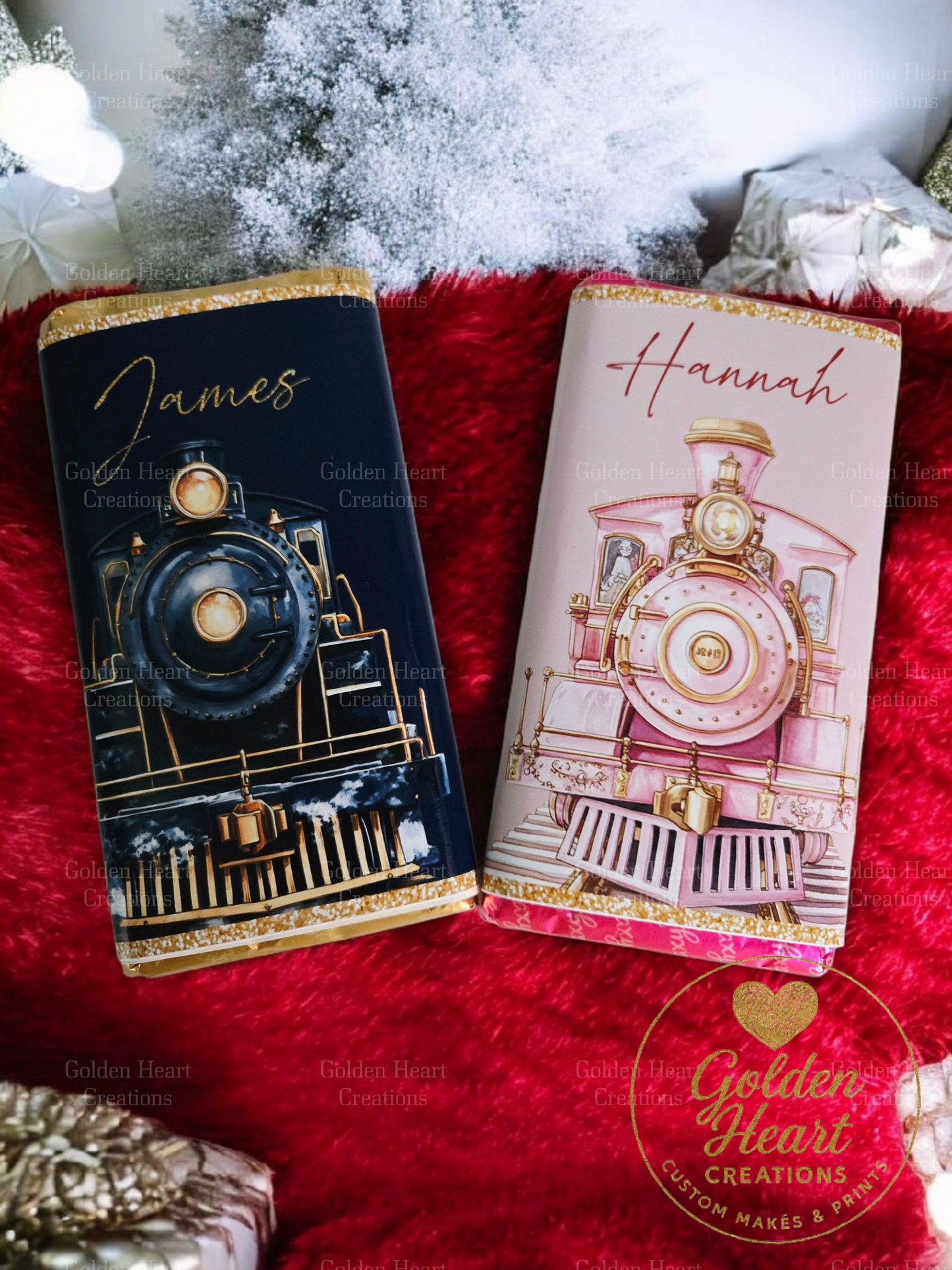 Magical Vintage Train Chocolate Wrappers - Supporting Little Lady Locks