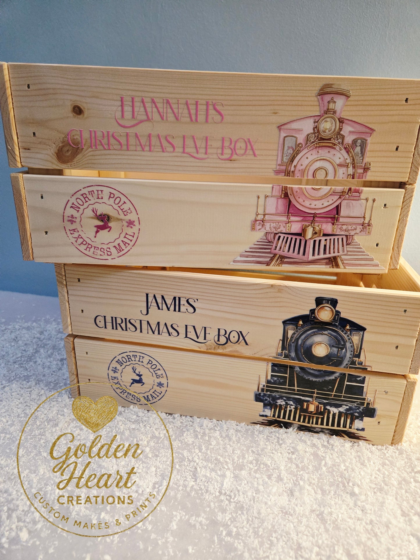 Christmas Eve Wooden Crate