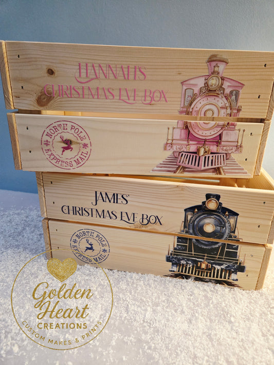 Christmas Eve Wooden Crate